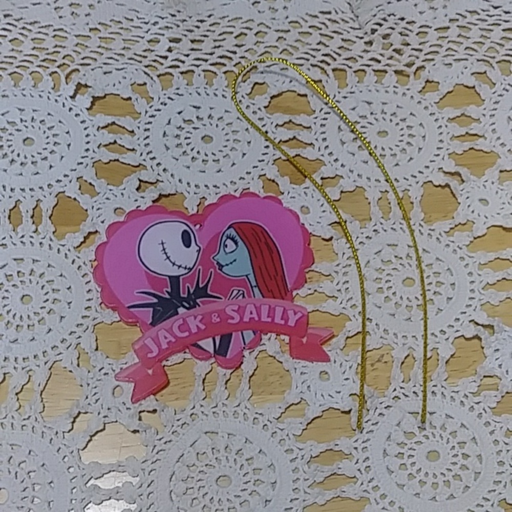 Valentine's Day, Halloween Ornament, home Decor, lightweight, Jack and Sally New